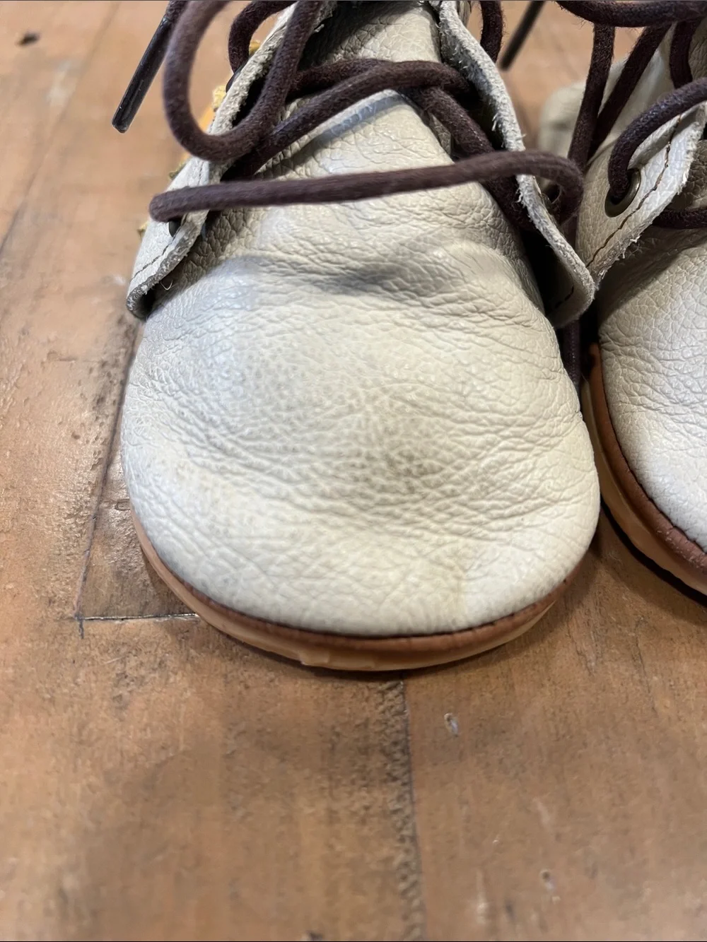 Paige rain pebbled leather sunshine booties hard sole little kids US 6-7
